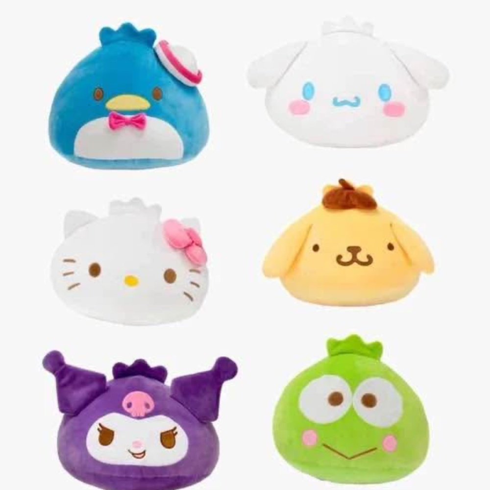 BRAND NEW with tags 3 stuffed stuff toys hello kitty cinnamoroll & pompompurin